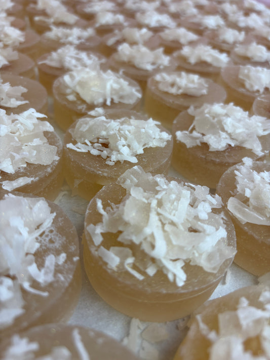Coco Sands Caramel Banana Bonfire Crystal Candy – Banana Kohakutou Candy with Caramel Filling & Coconut
